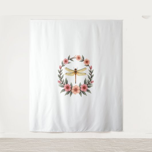 キュートコテージコアフローラトンフライエステティックガールズ タペストリー (正面)