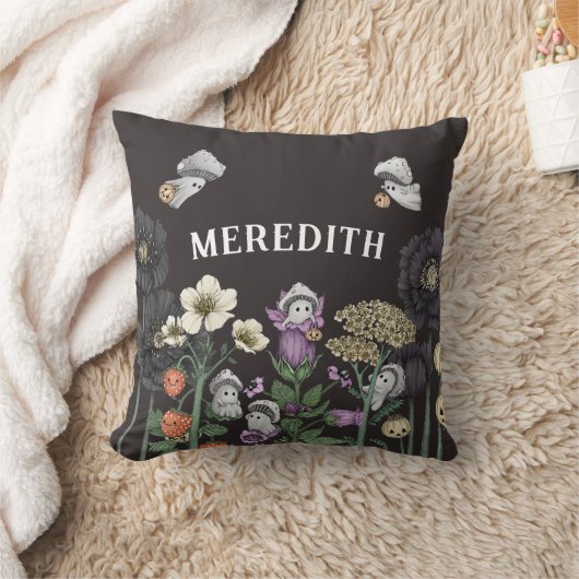 キュートコテージコア幽霊秋ハロウィーンベイビーシャワー クッション (ブランケット)