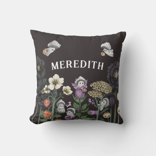 キュートコテージコア幽霊秋ハロウィーンベイビーシャワー クッション (正面)