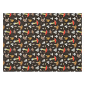 キュートコテージコーレフォレストマッシュルームダークブラウン テーブルクロス (正面(横))