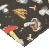 キュートコテージコーレフォレストマッシュルームダークブラウン テーブルクロス (アングル)