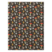 キュートコテージコーレフォレストマッシュルームダークブラウン テーブルクロス (正面)