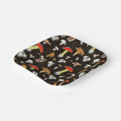 キュートコテージコーレフォレストマッシュルームダークブラウン ペーパープレート (傾斜あり)