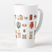 キュートコラージュイラストレーションマグ カフェラテマグ (右アングル)