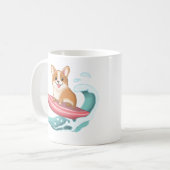 キュートコルギサーフィン コーヒーマグカップ (正面左)