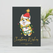 キュートコルギツリークリスマスフラット シーズンカード (スタンド正面)