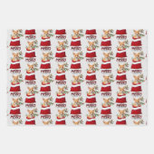 キュートコルギドッグインホリデー抱き枕 ラッピングペーパーシート (正面2)