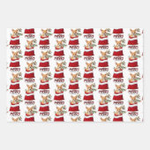 キュートコルギドッグインホリデー抱き枕 ラッピングペーパーシート (正面)