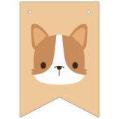 キュートコルギドッグ誕生日 バンティングフラッグ (第1の旗)