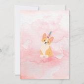 キュートコルギパピードッグ誕生日招待状 招待状 (裏面)