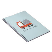 キュートコンクリートミキサーイラストレーションカスタム ノートブック (右側)