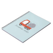 キュートコンクリートミキサーイラストレーションカスタム ノートブック (左側)