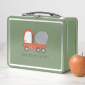 キュートコンクリートミキサーイラストレーションカスタム メタルランチボックス (インサイチュ)