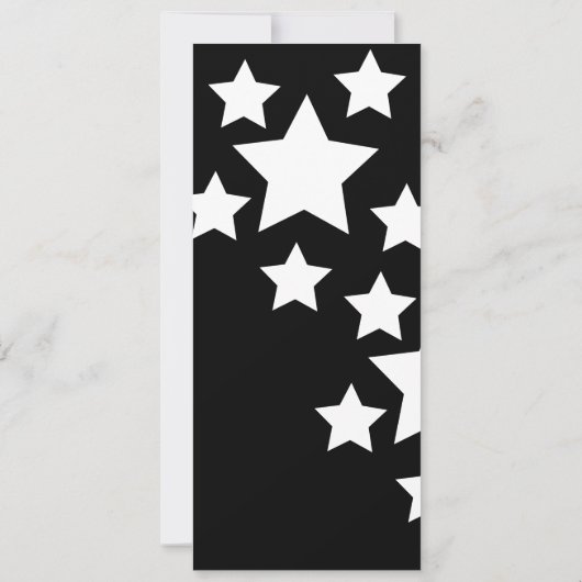 キュートコンサートミュージックスターチケットスタイルパーティー 招待状 (裏面)