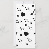 キュートコンサートミュージックチケットスタイルパーティー 招待状 (裏面)