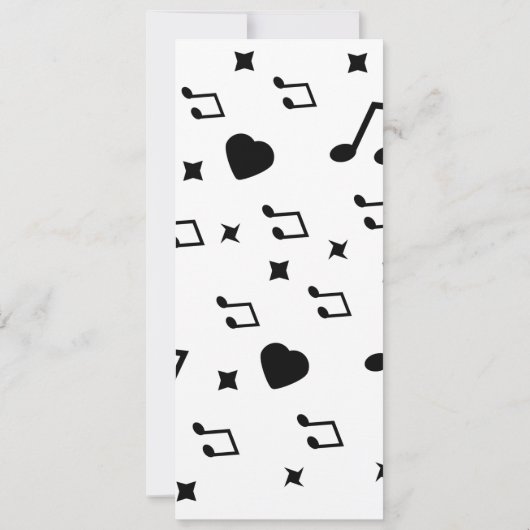 キュートコンサートミュージックチケットスタイルパーティー 招待状 (裏面)