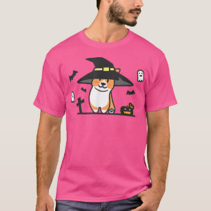 キュートコーギウィッチ不気味幽霊こうもりパンプキンハロウィー Tシャツ