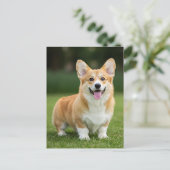 キュートコーギウェルシュコーギークイーンポストカード ポストカード (スタンド正面)