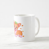 キュートコーギカボンプキンヘッド紅葉秋 コーヒーマグカップ (正面右)