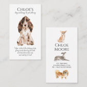 キュートコーギドッグウォーカーペットシッター名刺 名刺 (正面/裏面)