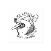 キュートコーギドッグヴィンテージ元図書館蔵書本 ラバースタンプ (インプリント)