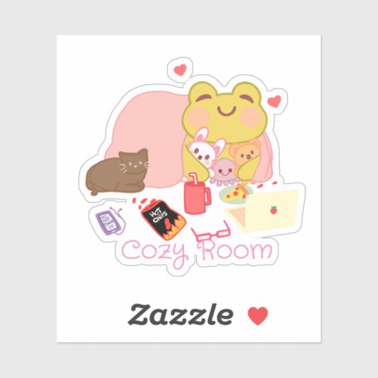 キュートコージーイントロヴェートコテージコアフロッグ シール (シート)