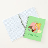 キュートコージーイントロヴェートコテージコアフロッグ ノートブック (内部)