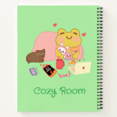 キュートコージーイントロヴェートコテージコアフロッグ ノートブック (裏面)