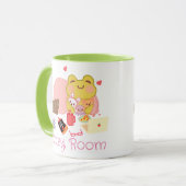 キュートコージーイントロヴェートコテージコアフロッグ マグカップ (正面左)