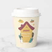 キュートコージーハウス子供の誕生日パーティー 紙コップ (裏面)