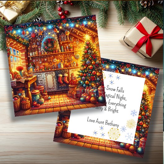 キュートコージーヴィンテージキッチクリスマスフェスティバルキッチン