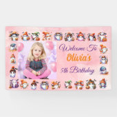 キュートコーヒーラバー幽霊バナー子供へ誕生日 横断幕 (横)