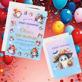 キュートコーヒーラバー幽霊招待状子供へ誕生日 招待状