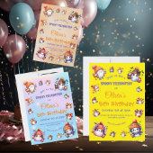 キュートコーヒーラバー幽霊招待状子供へ誕生日 招待状