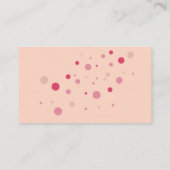 キュートコーラルピンクパステルバニーパーティーおむつラッフル エンクロージャーカード (裏面)