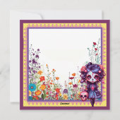 キュートゴシックガーデンシュガースカルホリデーカード シーズンカード (裏面)