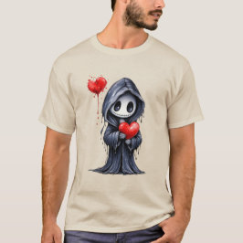 キュートゴシック死神ハートTシャツ – スプーキー・ラブ Tシャツ