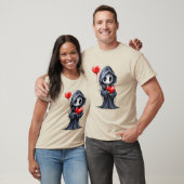 キュートゴシック死神ハートTシャツ – スプーキー・ラブ Tシャツ (ユニセックス)