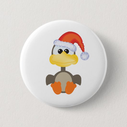キュートゴッキンズクリスマスグースサンタ 缶バッジ (正面)