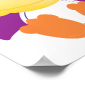 キュートゴッキンズパープルパイレーツダッキー（アヒルちゃん） ポスター (角)