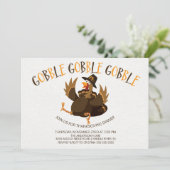 キュートゴブゴブブルターキーサンクスギビング招待状 招待状 (スタンド正面)