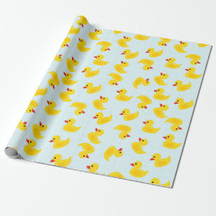 キュートゴムダッキー(アヒルちゃん)包装紙 ラッピングペーパー