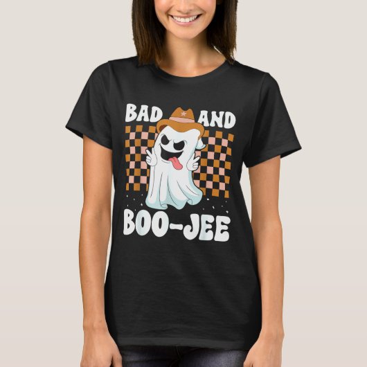 キュートゴーストBoujeeバッドアンドブージーハロウィン Tシャツ (正面)