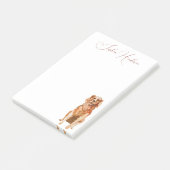 キュートゴールデンおもしろいパーソナライズされたレトリバー ポストイット (アングル)