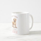 キュートゴールデンドードルドッグ引用文 コーヒーマグカップ (正面右)