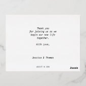 キュートゴールデンハートシンプル、サンキューカード 箔シーズンポストカード (裏面)