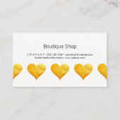 キュートゴールデンハート 名刺 (裏面)