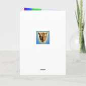 キュートゴールデンフェスティバル誕生日子猫 カード (裏面)