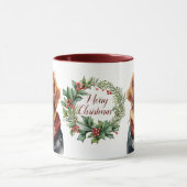 キュートゴールデンメリーレトリエバードグクリスマスマグ マグカップ (中央)