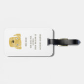 キュートゴールデンラブラドールリトリーブドッグアートカスタム ラゲッジタグ (裏面横)